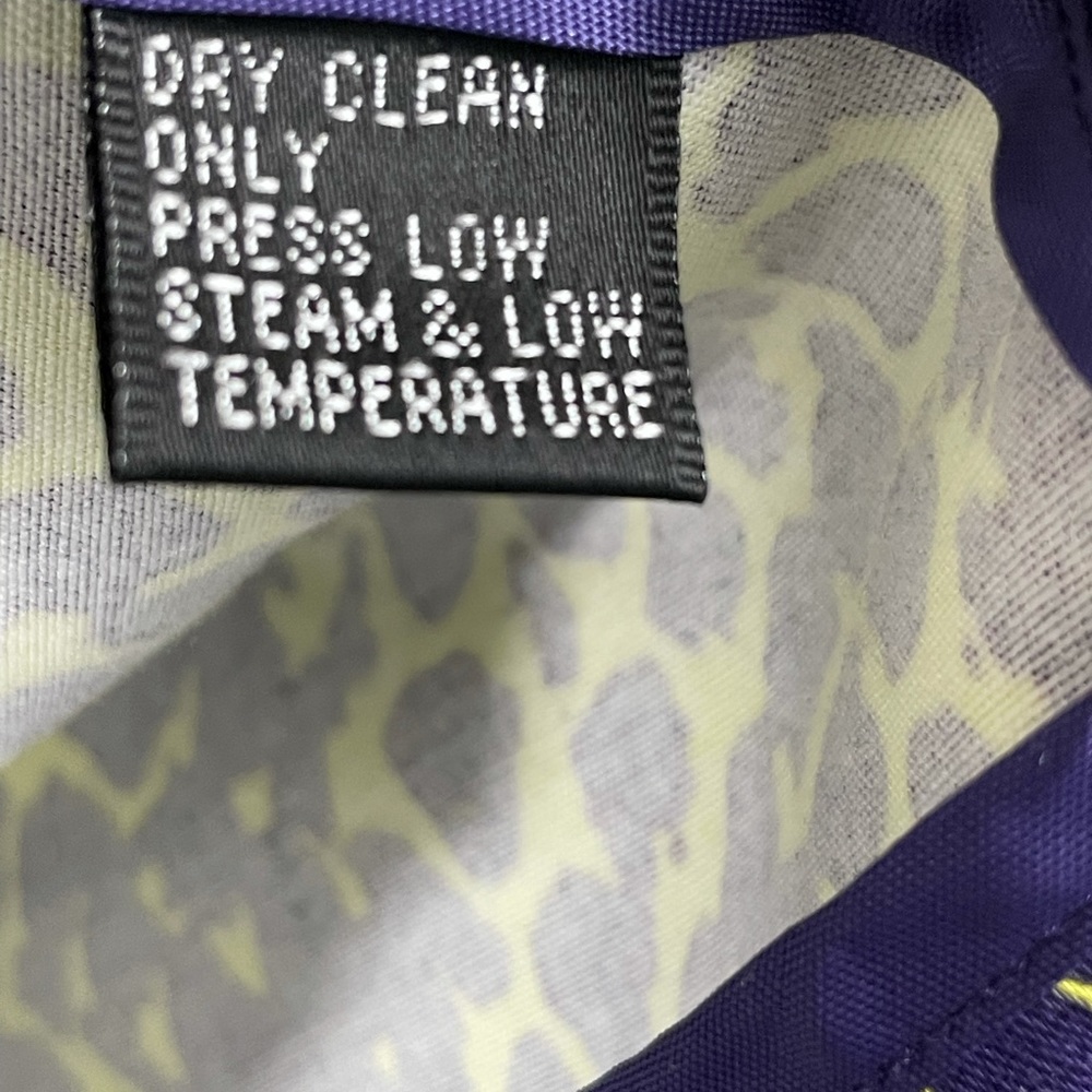 Linda Allard Ellen Tracy Women Suit Jacket Neon green purple Snake Print 6P - Picture 7 of 11
